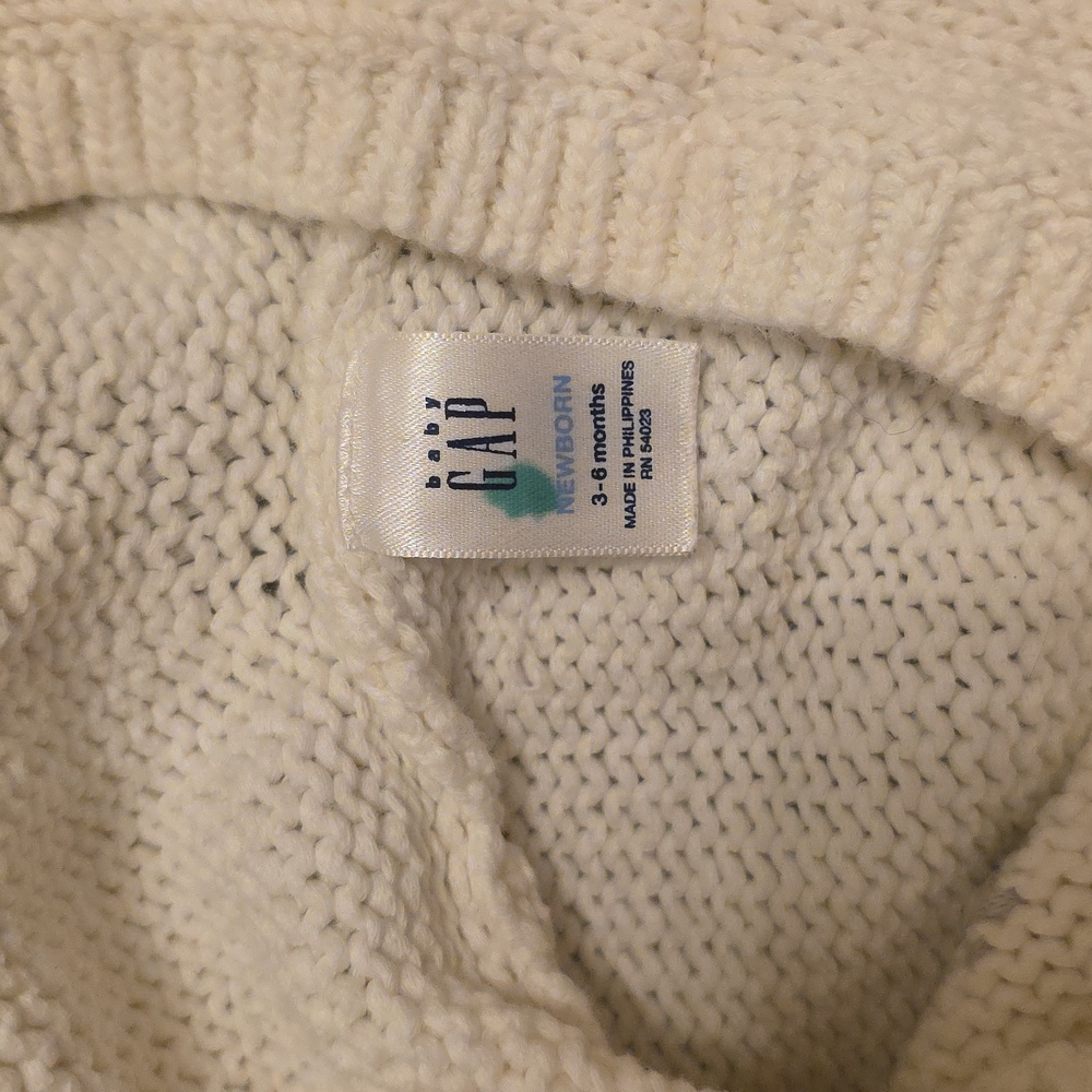 🏝️ Boys' Lot of 3 Items Baby Gap Overalls Sweater Cap 3-6m - Picture 7 of 10